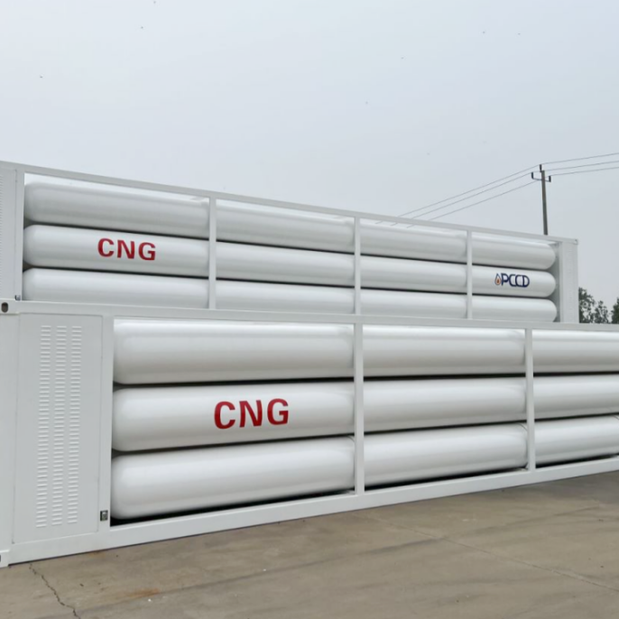 Test Pressure 300 bar 12 Tubes 5 Ton CNG Tube Skid for CNG Station