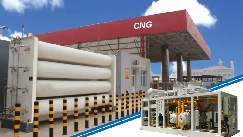 Customized Design 2-5mmscfd CNG Mother Filling Station with Compressor and Dispenser